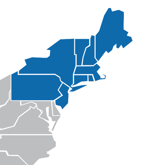 Map of East Coast