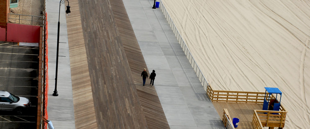 After Superstorm Sandy in 2012, LiRo-Hill assessed the Long Beach NY Boardwalk and completed the Long Beach NY Boardwalk Reconstruction project - City of Long Beach Department of Public Works Boardwalk Reconstruction - LiRo