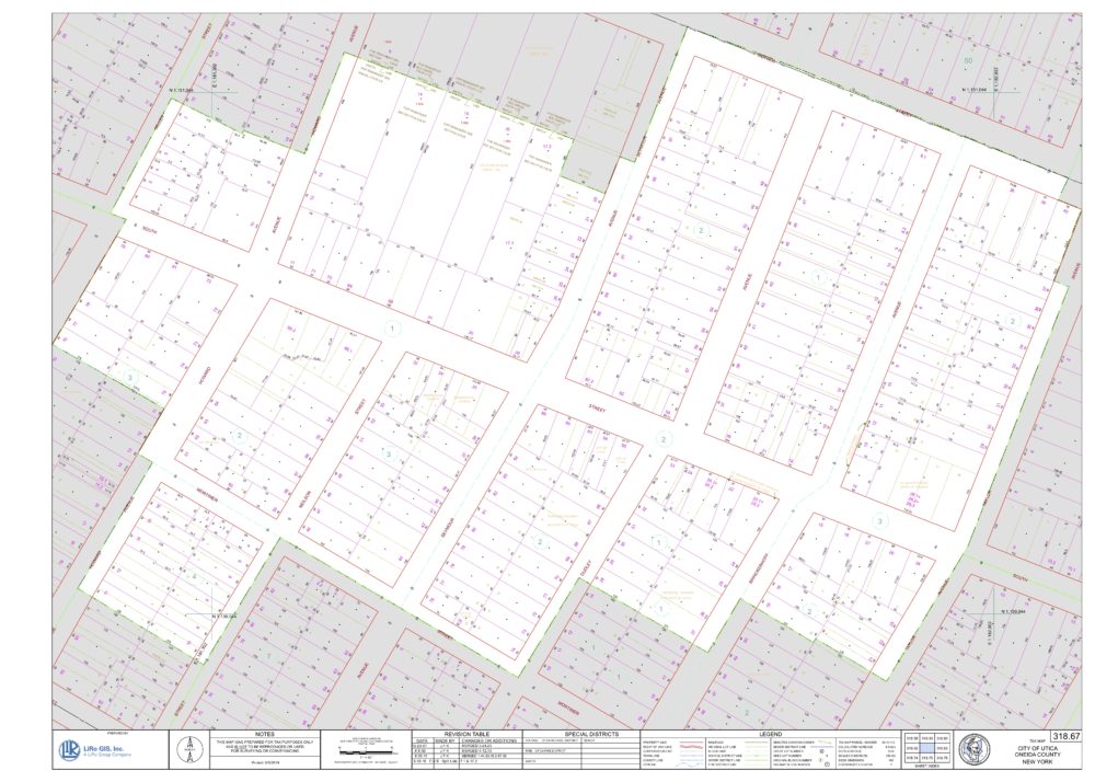 Digital Tax Mapping - LiRo has worked with Oneida County in New York over the years to build and maintain their digital tax maps.