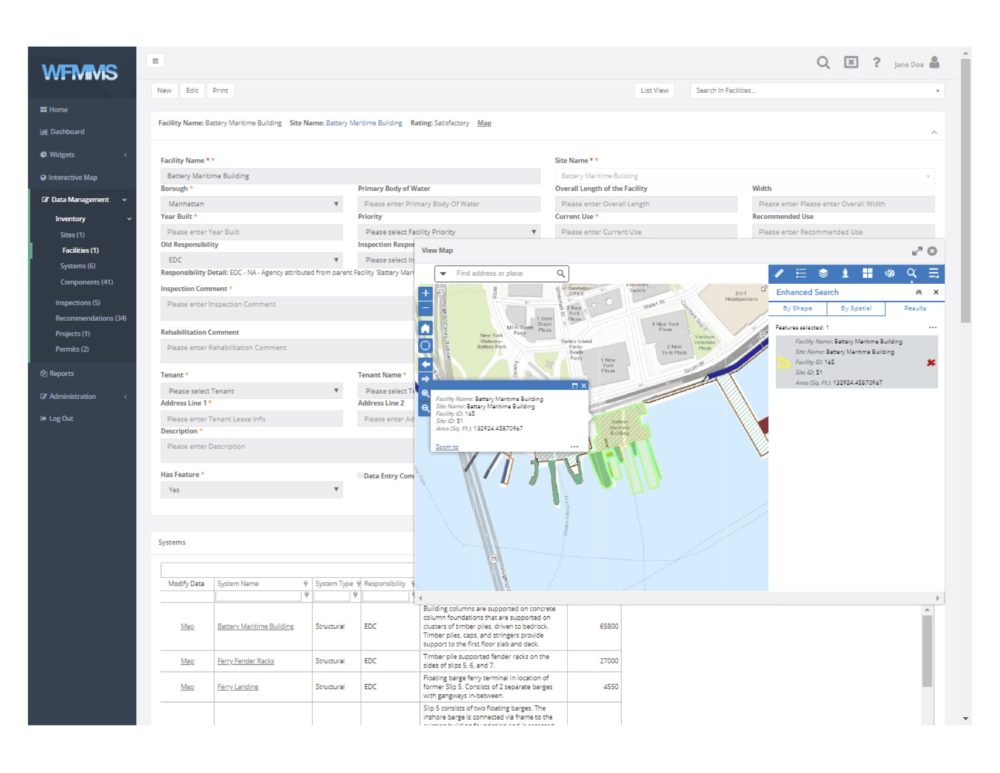 LiRo performed multiple waterfront surveys using GPS and digital imagery and this data is stored in the waterfront maintenance management systems for NY.